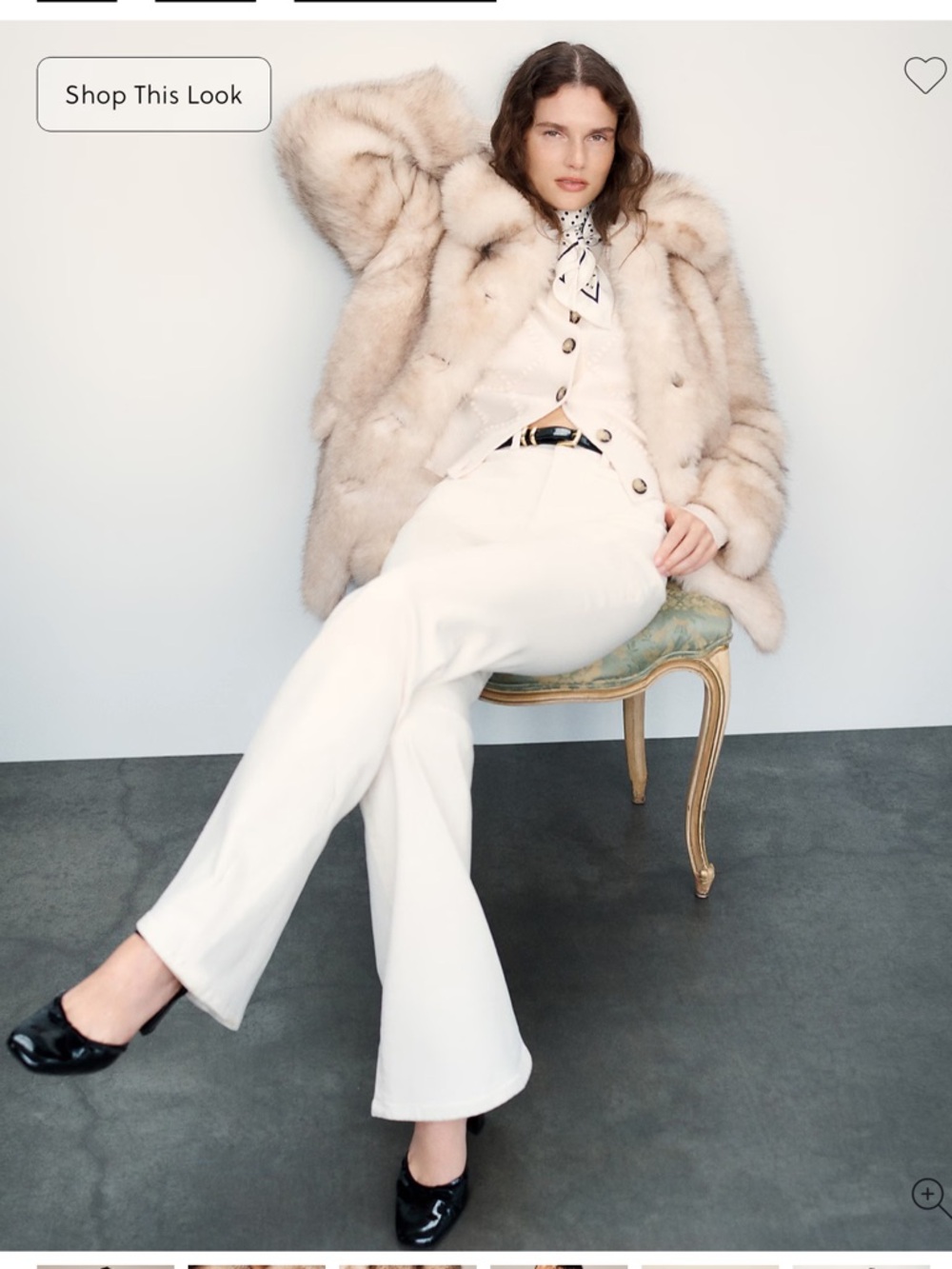 J.Crew Faux-fur coat Caramel Latte